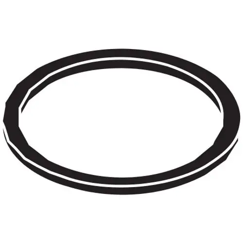Schwarzer Schlauchring von Hansgrohe, kreisförmig mit glatter Oberfläche. Ideal für verschiedene Anwendungen im Sanitärbereich.